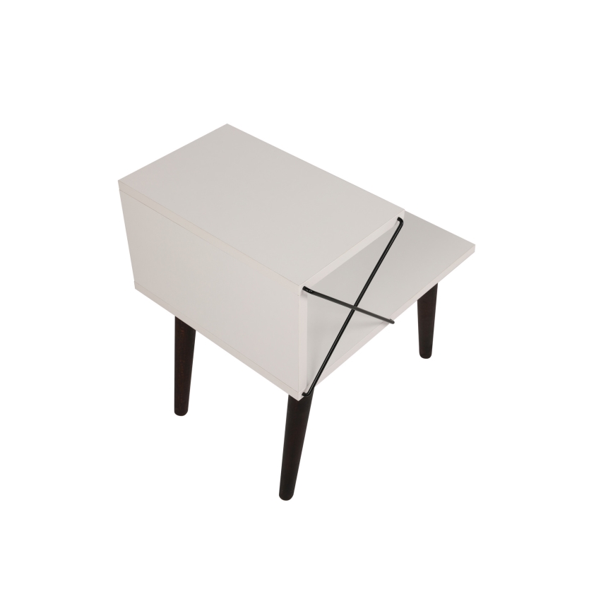 Нощно шкафче CROSS 55x50 cм бяло