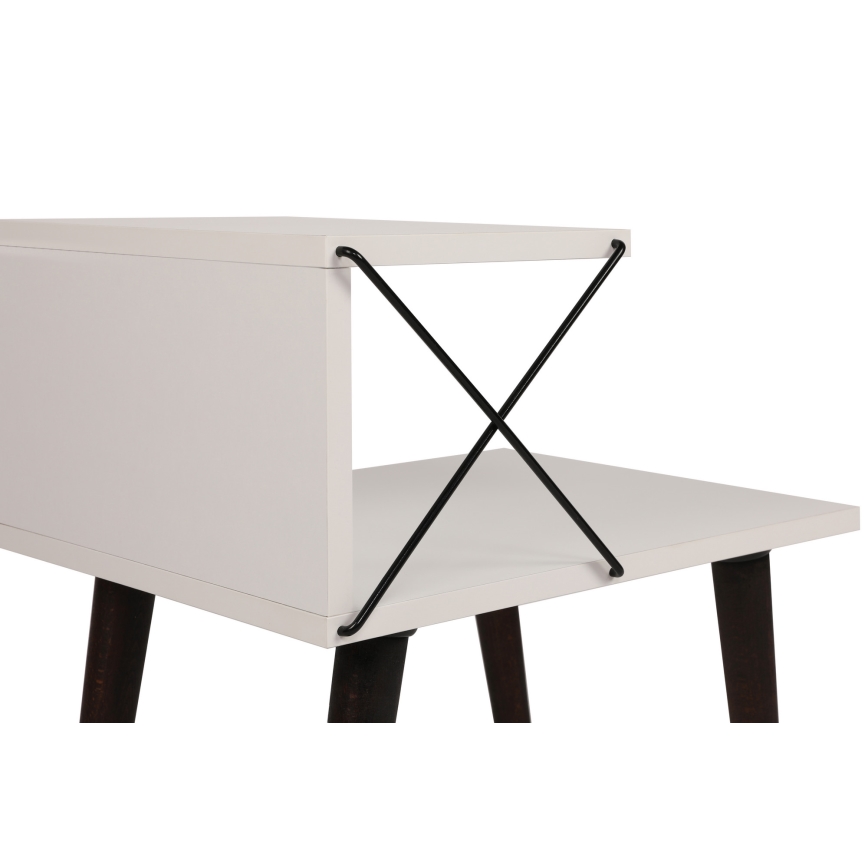 Нощно шкафче CROSS 55x50 cм бяло