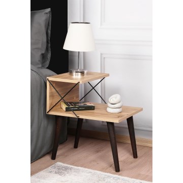 Нощно шкафче CROSS 55x50 cм кафяво