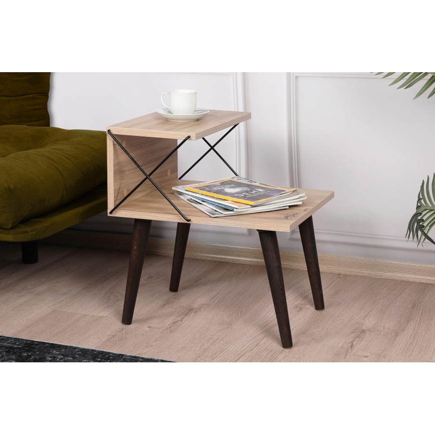 Нощно шкафче CROSS 55x50 cм кафяво