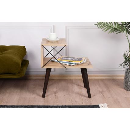 Нощно шкафче CROSS 55x50 cм кафяво