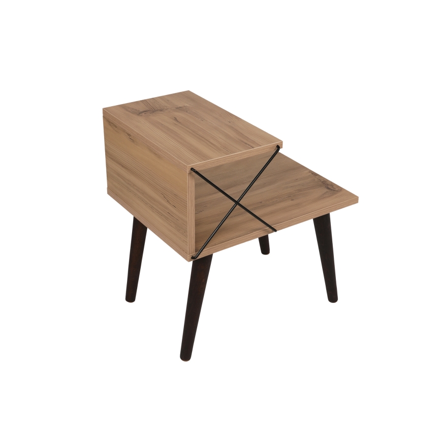 Нощно шкафче CROSS 55x50 cм кафяво