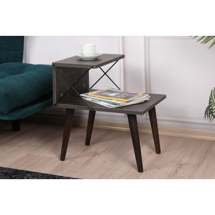 Нощно шкафче CROSS 55x50 cм кафяво