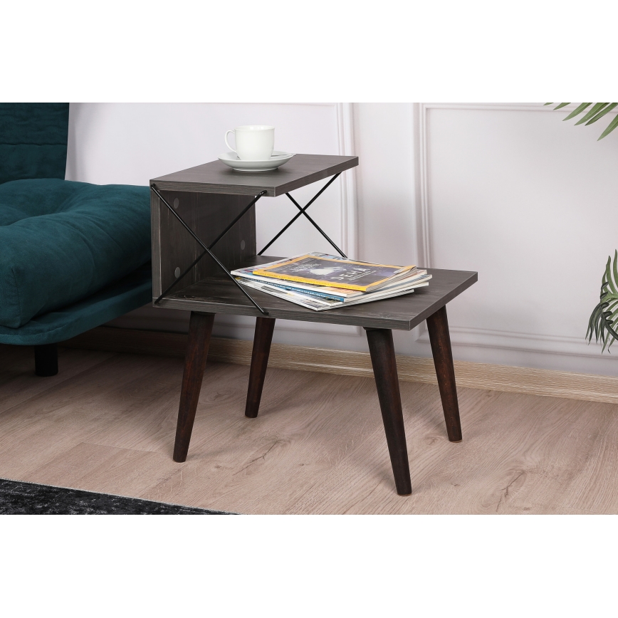 Нощно шкафче CROSS 55x50 cм кафяво