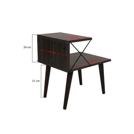 Нощно шкафче CROSS 55x50 cм кафяво