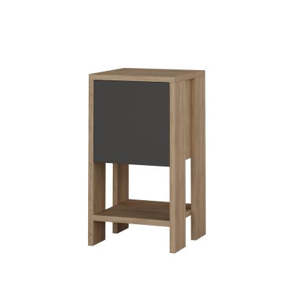 Нощно шкафче EMA 55x30 cм кафяво/сиво