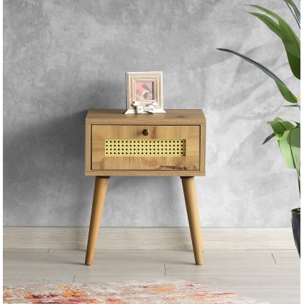 Нощно шкафче EUROMOS 50x40 cм кафяво