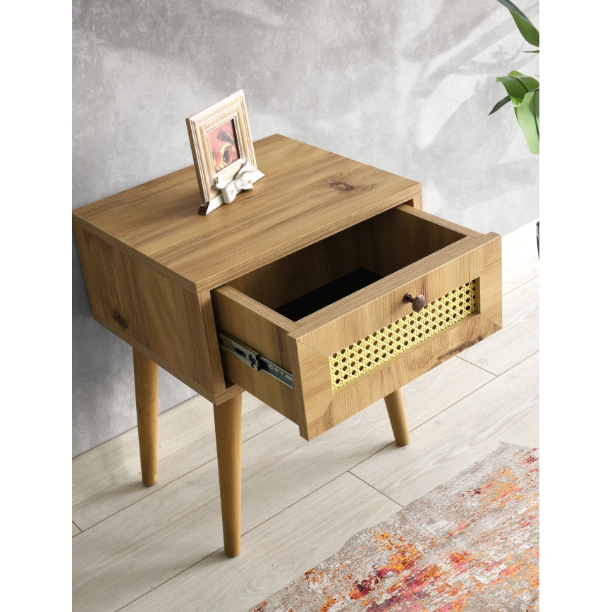 Нощно шкафче EUROMOS 50x40 cм кафяво