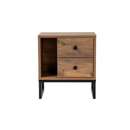 Нощно шкафче GLIMMER 50x45,2 см бор атлантик/черен