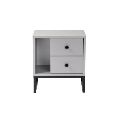 Нощно шкафче GLIMMER 50x45,2 см сив/черен