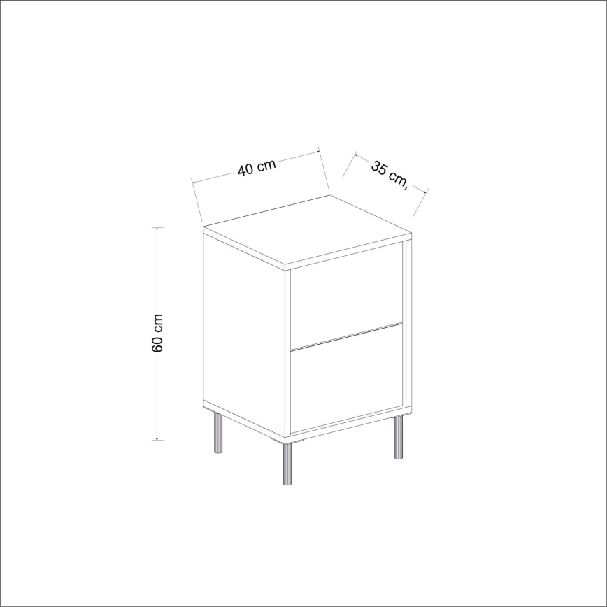 Нощно шкафче IMAJ 60x40 см антрацит
