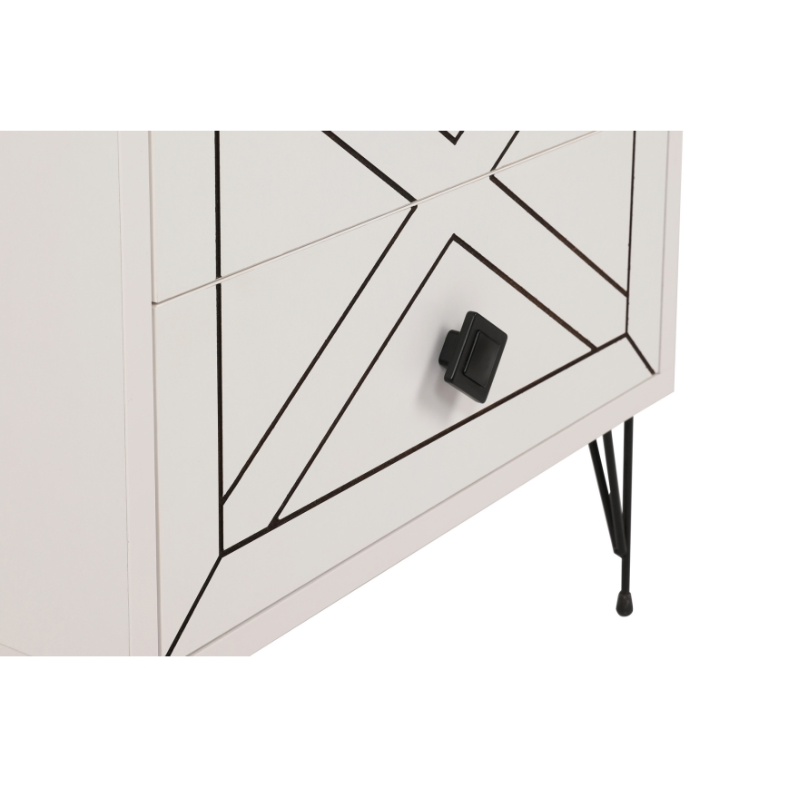 Нощно шкафче LUNA 50x55 cм бяло