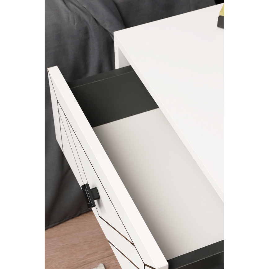 Нощно шкафче LUNA 50x55 cм бяло