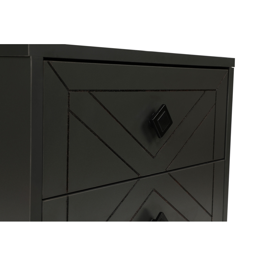 Нощно шкафче LUNA 55x50 cм антрацит/черно