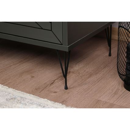 Нощно шкафче LUNA 55x50 cм антрацит/черно