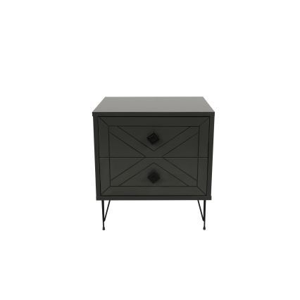 Нощно шкафче LUNA 55x50 cм антрацит/черно