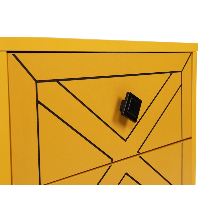 Нощно шкафче LUNA 55x50 cм жълто