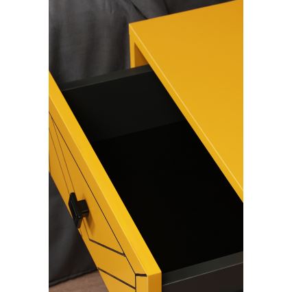 Нощно шкафче LUNA 55x50 cм жълто