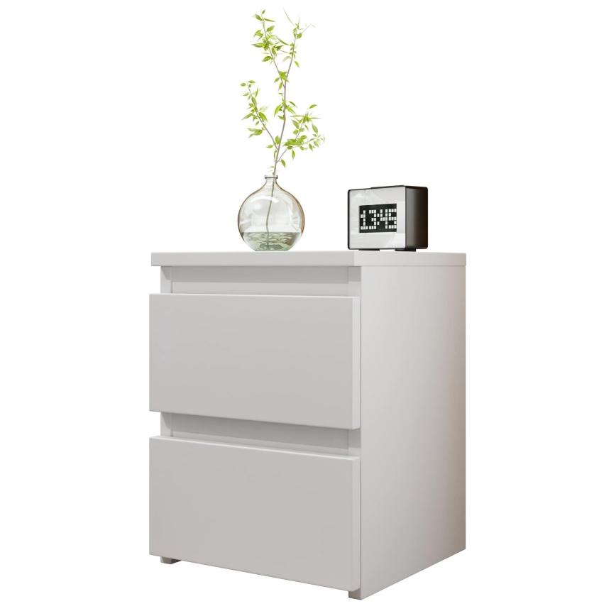 Нощно шкафче MALWA 40x30 см бял гланц