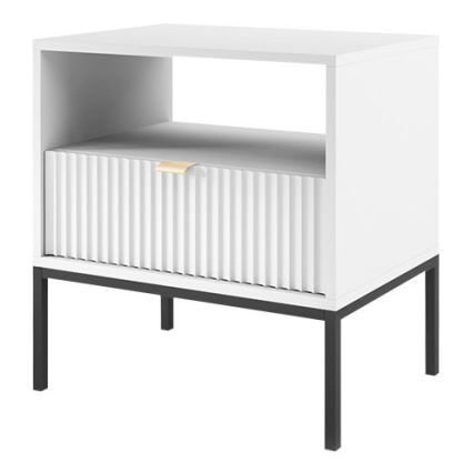Нощно шкафче NOVA 56x54 см бял/черен