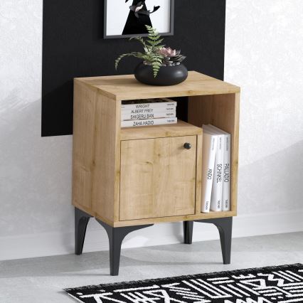 Нощно шкафче NUNO 55x40 см сапфирен дъб
