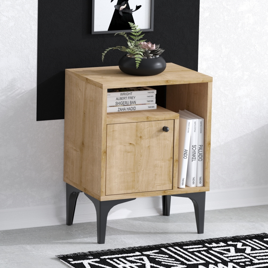 Нощно шкафче NUNO 55x40 см сапфирен дъб