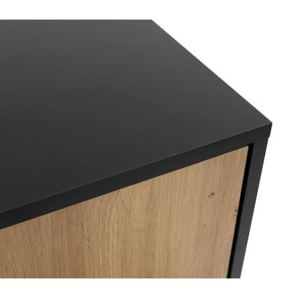Нощно шкафче OVESSI 52x47 см черен/дъб артисан