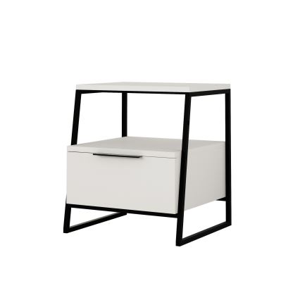 Нощно шкафче PAL 50x45 cм бяло/черно