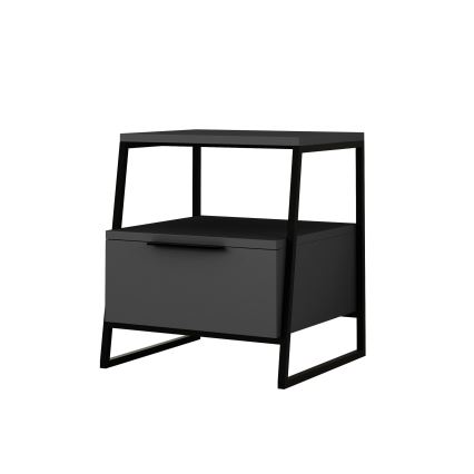 Нощно шкафче PAL 50x45 cм черно/антрацит