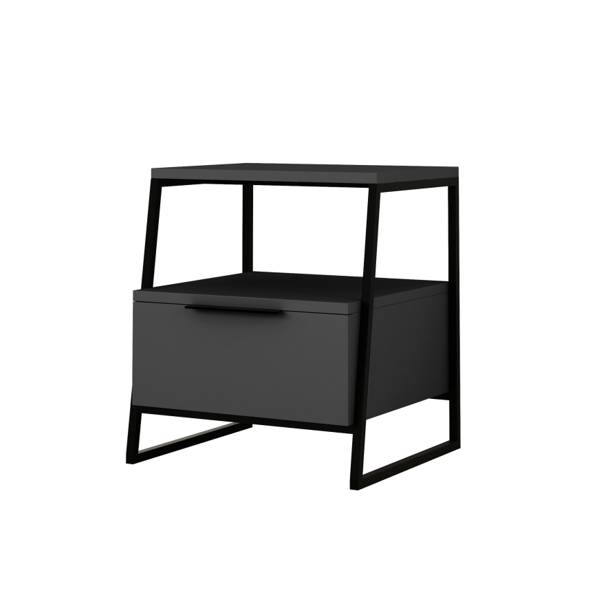 Нощно шкафче PAL 50x45 cм черно/антрацит