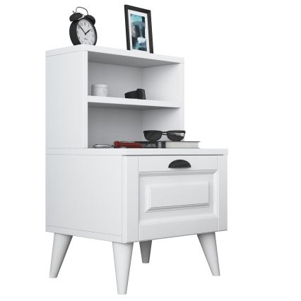 Нощно шкафче RANI 45x74,4 см бял