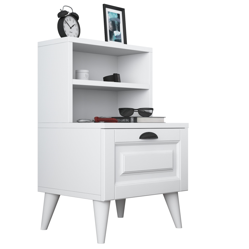 Нощно шкафче RANI 45x74,4 см бял