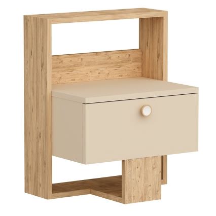 Нощно шкафче SNEKER 60x48,6 см бежов/бор атлантик