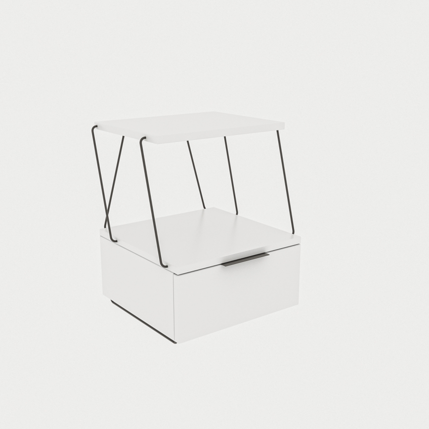 Нощно шкафче TEKOBA 52x42 cм бяло