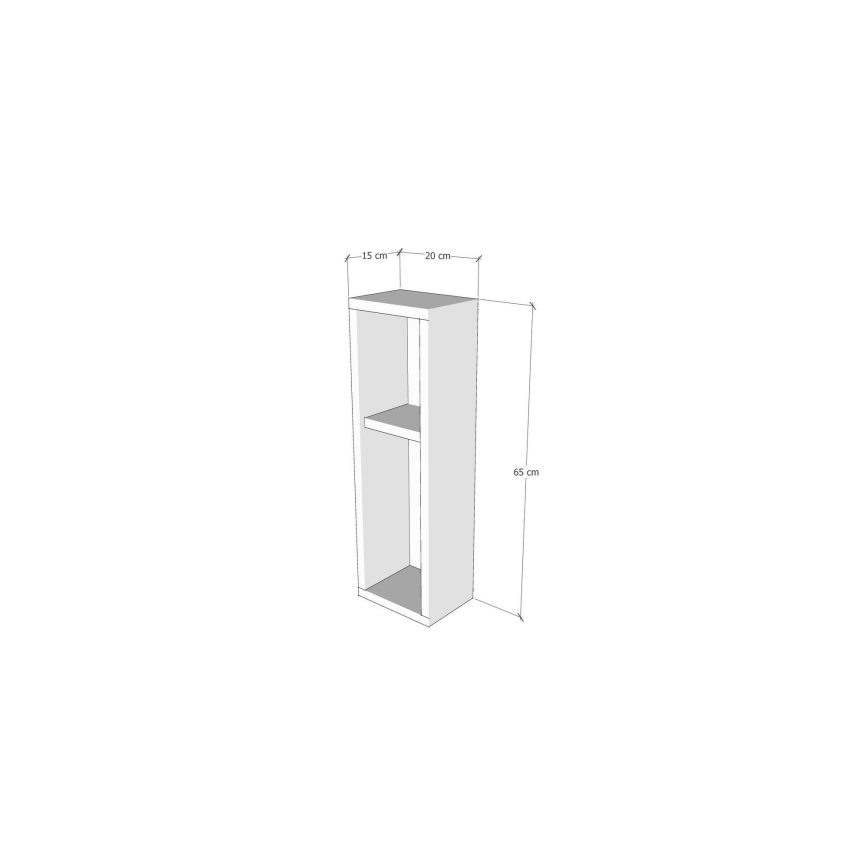 Нощно шкафче TURRA 65x20 cм кафяво