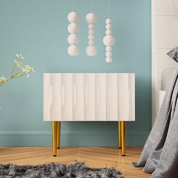 Нощно шкафче ARCOS 46x50 см бял/златист