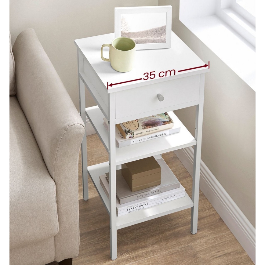 Нощно шкафче ARIN бяло