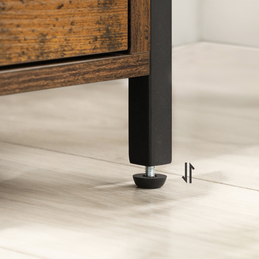 Нощно шкафче ARIN кафяво/черно