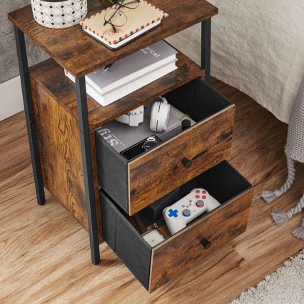 Нощно шкафче ARIN кафяво/черно