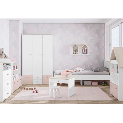 Нощно шкафче BUBO 58x69 см бяло/светъл бук