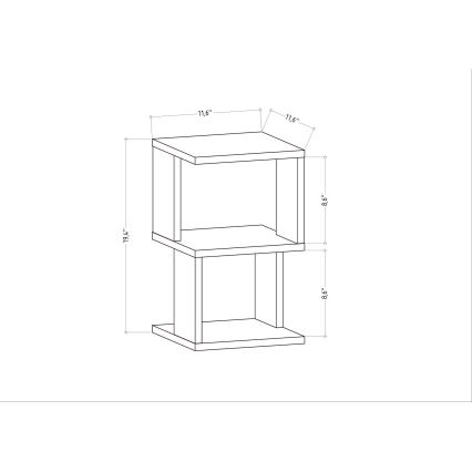 Нощно шкафче CARTER 49,4x29,6 см бял