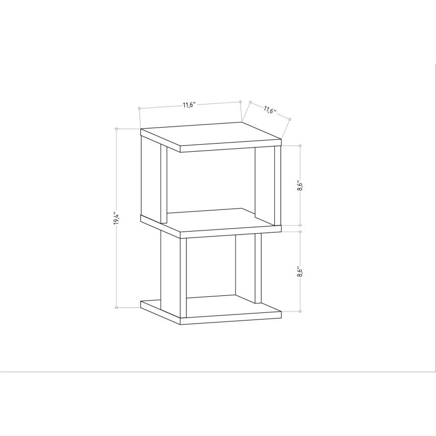 Нощно шкафче CARTER 49,4x29,6 см бял
