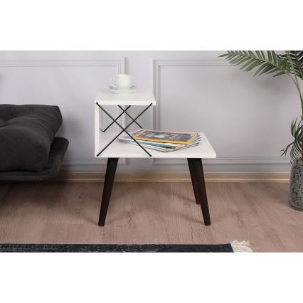 Нощно шкафче CROSS 55x50 cм бяло