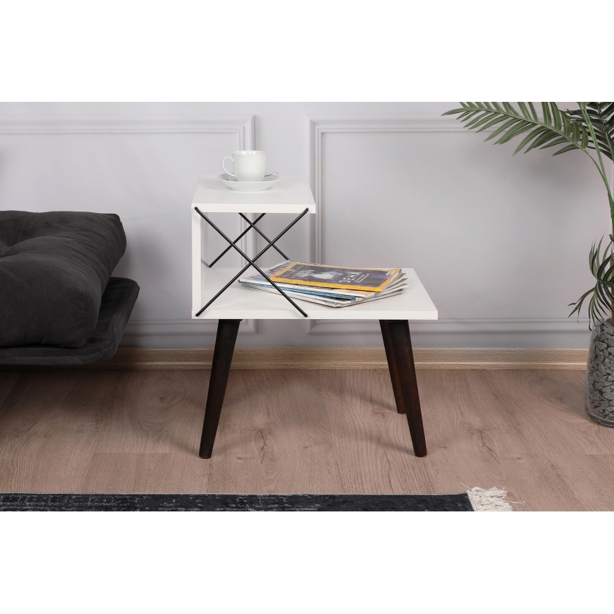 Нощно шкафче CROSS 55x50 cм бяло