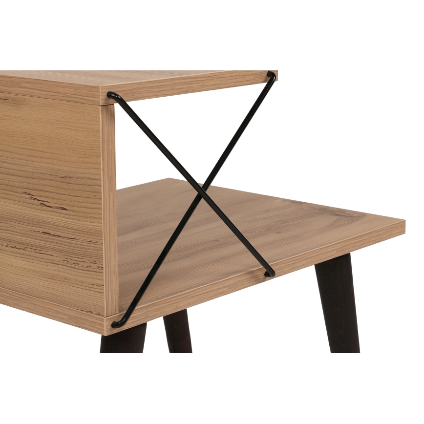 Нощно шкафче CROSS 55x50 cм кафяво