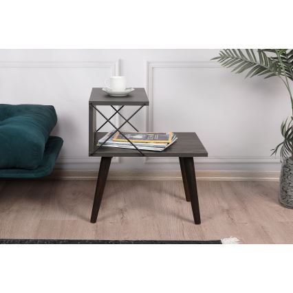 Нощно шкафче CROSS 55x50 cм кафяво