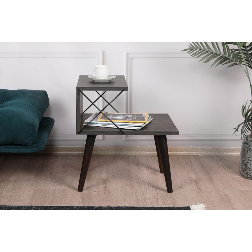 Нощно шкафче CROSS 55x50 cм кафяво