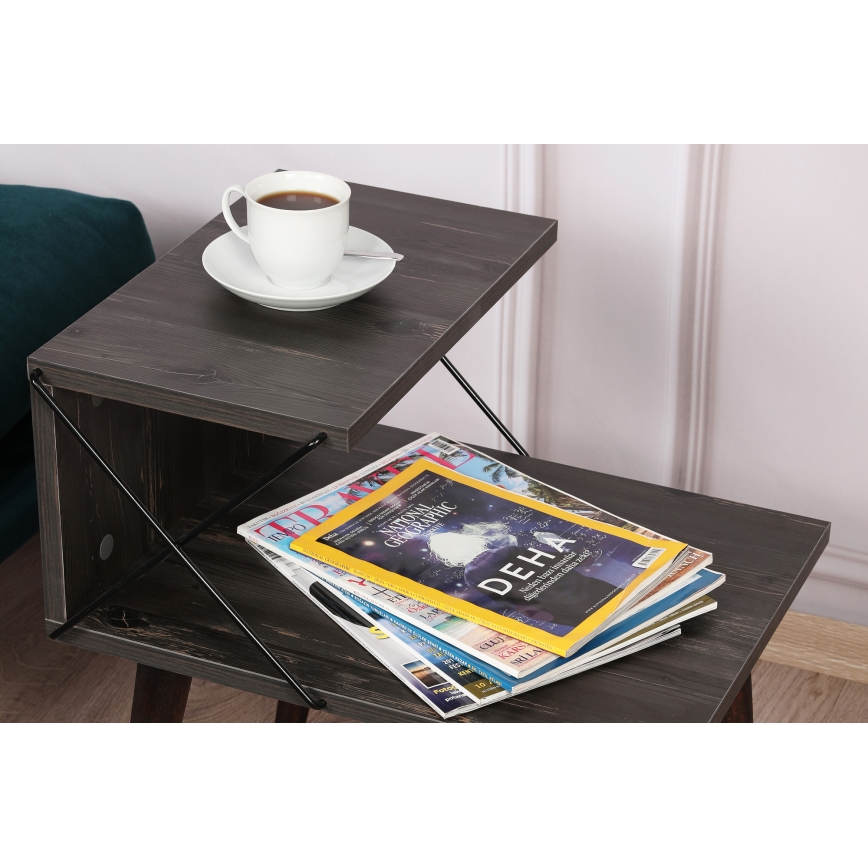 Нощно шкафче CROSS 55x50 cм кафяво