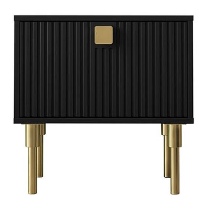 Нощно шкафче DORSET 50x50 см черен/златист