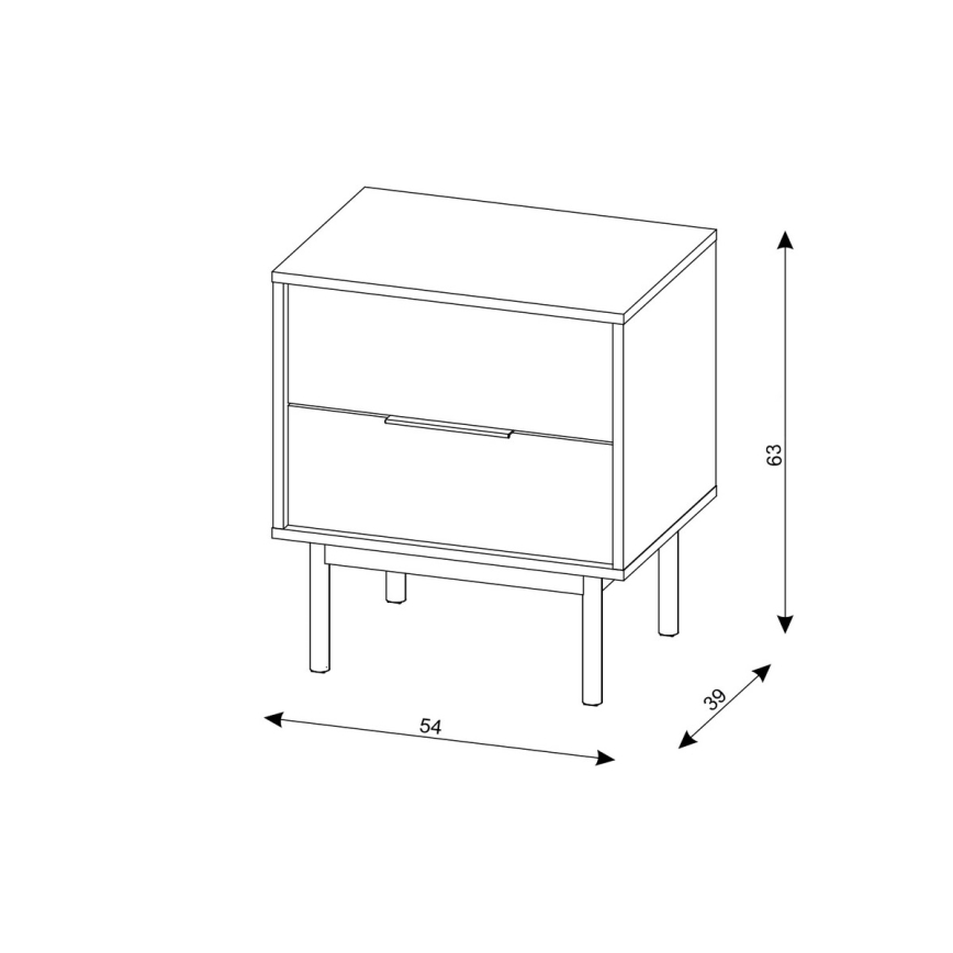Нощно шкафче ELI бежово